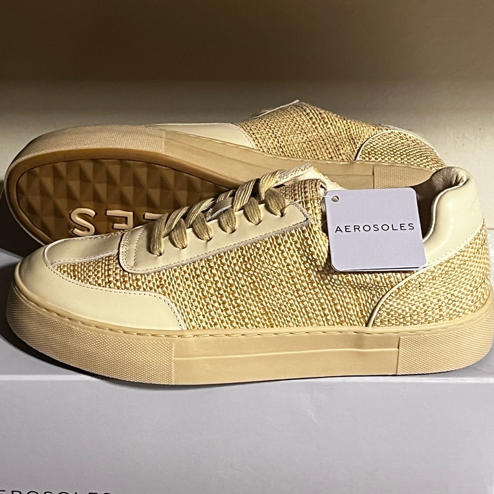 AEROSOLES Bramston Sand Raffia Sneaker